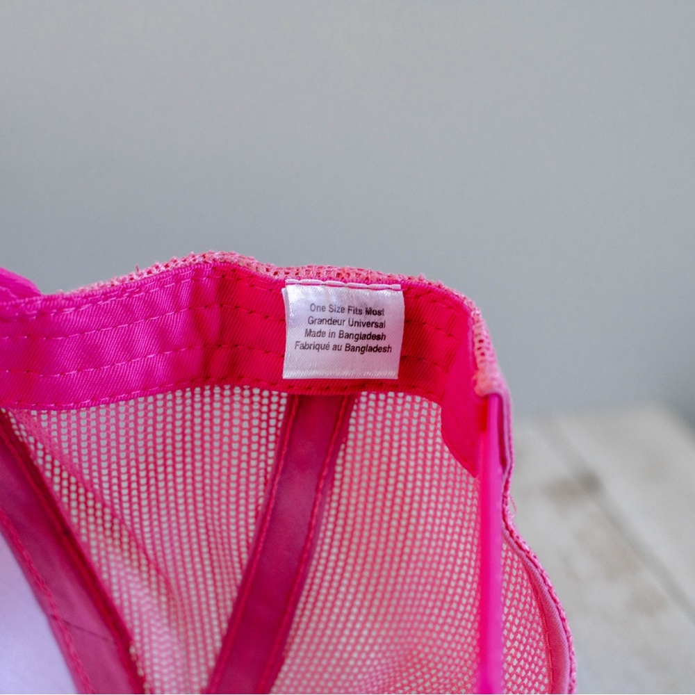 Bass Pro Shops Hot Pink Mesh Trucker Hat - Picture 4 of 4
